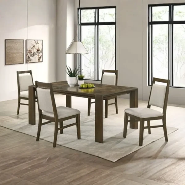 Coppet Walnut Rectangular Dining Table by Furniture of America - Image 3