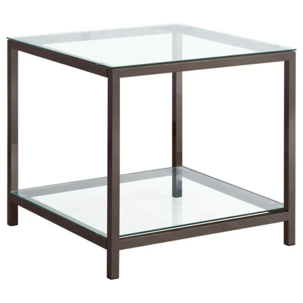 Trini Black Nickel Rectangular Coffee Table Set By Coaster Furniture - Image 5