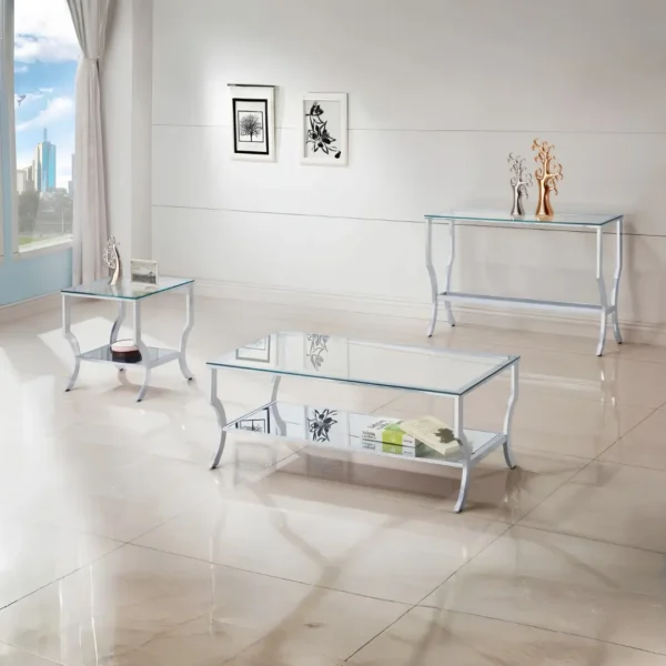Saide Metal and Glass Console Table By Coaster Furniture - Image 7