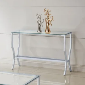 Saide Metal and Glass Console Table By Coaster Furniture