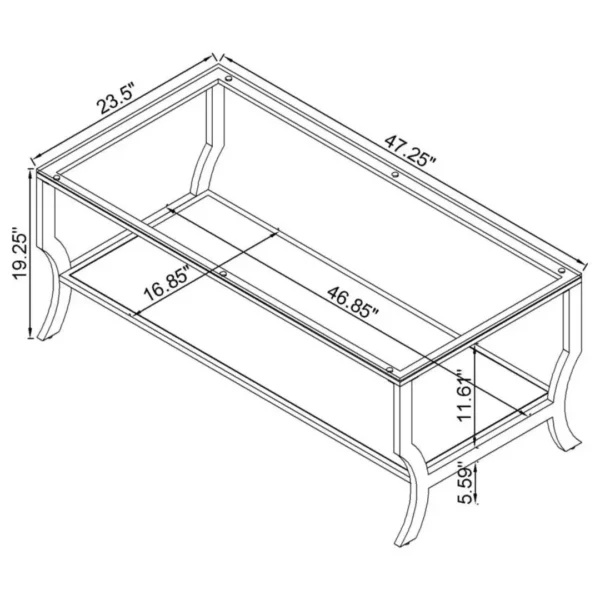 Saide Modern Living Room Coffee Table Set By Coaster Furniture - Image 12
