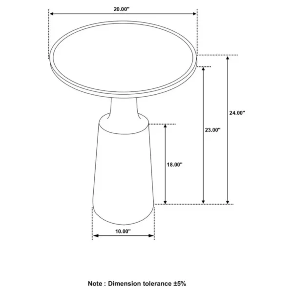 Ixia Round Wood Side Table By Coaster Furniture - Image 5