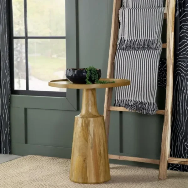 Ixia Round Wood Side Table By Coaster Furniture - Image 7