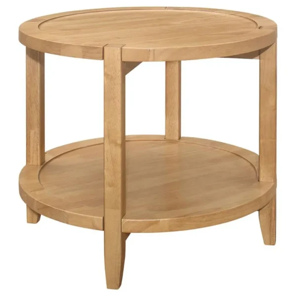 Camillo 3-Piece Round Maple Coffee Table Set By Coaster Furniture - Image 5