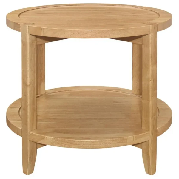Camillo Round Solid Wood Maple End Table By Coaster Furniture - Image 4