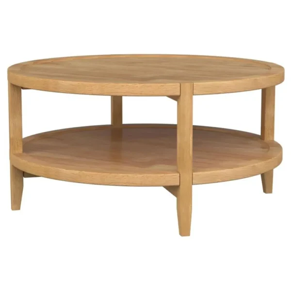 Camillo Round Solid Wood Maple Coffee Table By Coaster Furniture - Image 4