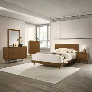 Romford Walnut Bedroom Set Queen By Furniture of America