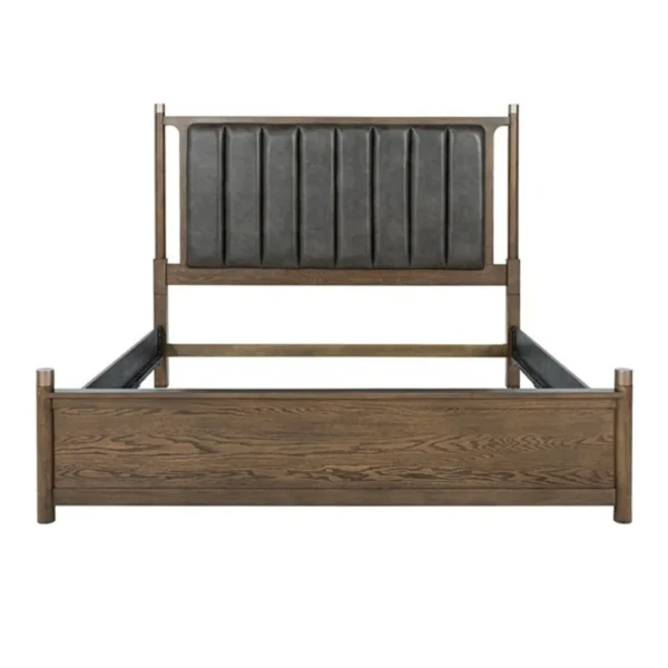 Newent Dark Walnut Bed Frame By Furniture of America - Image 2