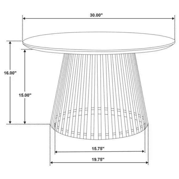 Touhy Round Solid Wood Coffee Table By Coaster Furniture - Image 5