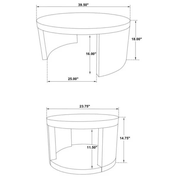 Sweeney Nesting Coffee Table Set By Coaster Furniture - Image 8