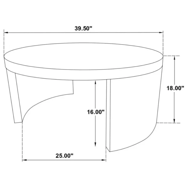 Sweeney Round Coffee Table and End Table set By Coaster Furniture - Image 12