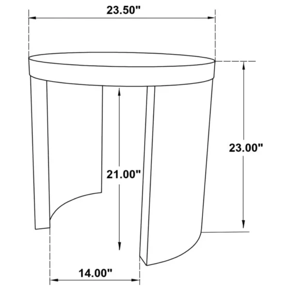 Sweeney Round Coffee Table and End Table set By Coaster Furniture - Image 11