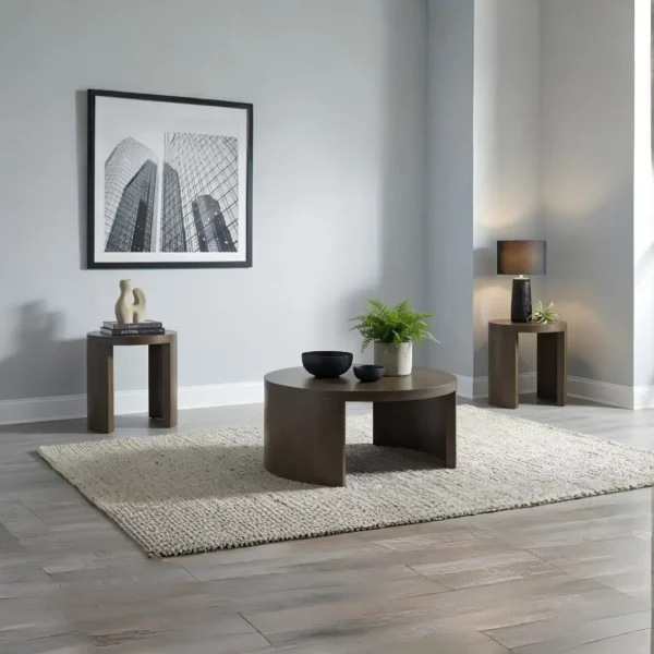 Sweeney Round Coffee Table and End Table set By Coaster Furniture - Image 13