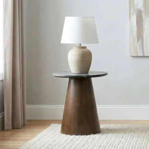 Franklin Wood Pedestal End Table By Coaster Furniture