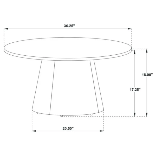 Franklin 36 Inch Round Coffee Table By Coaster Furniture - Image 5
