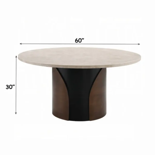 Rufina Marble Top Dining Table Set by ACME - Image 4