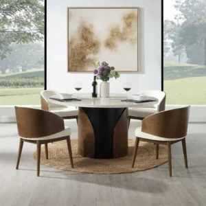 Rufina Marble Top Dining Table Set by ACME