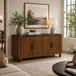 Estella Marble Buffet Cabinet by ACME
