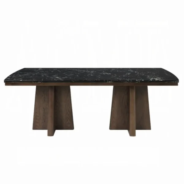 Estella Rectangular Marble Dining Table by ACME - Image 2