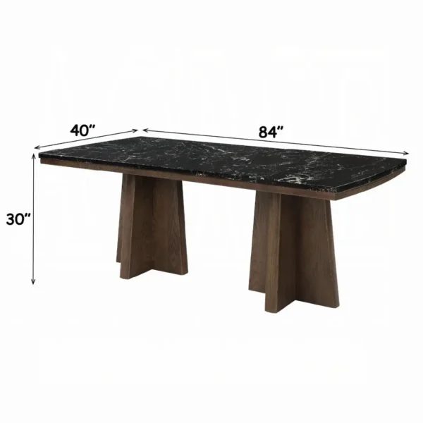 Estella Rectangular Marble Dining Table by ACME - Image 4