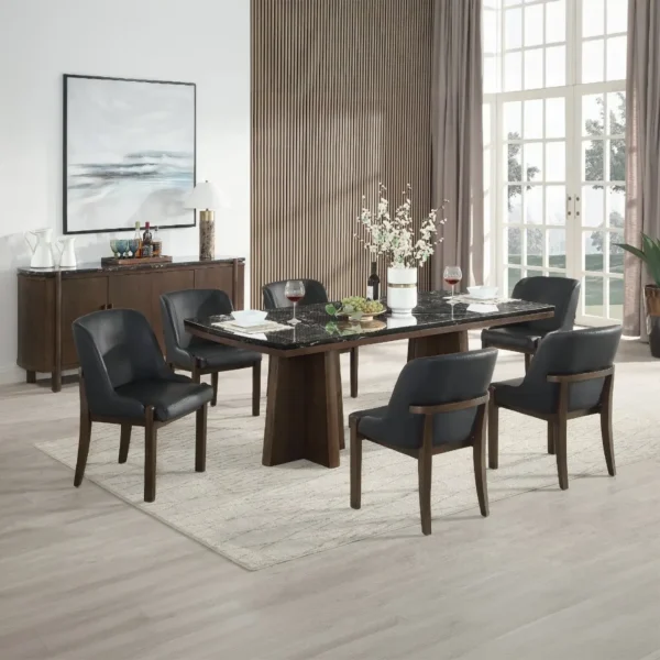Estella Rectangular Marble Dining Table by ACME - Image 5