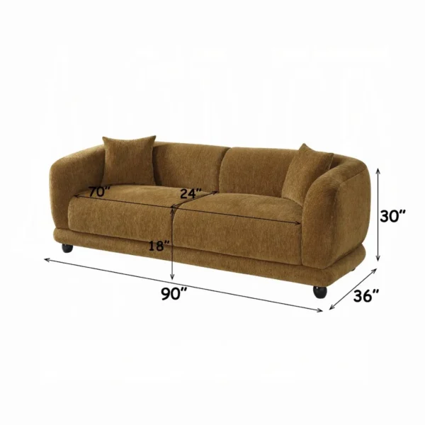 Lennox Brown Chenille Sofa Set by ACME - Image 10
