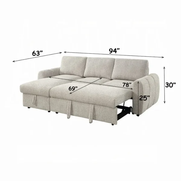 Nuriel Sectional Sofa with Storage and Sleeper by ACME - Image 8