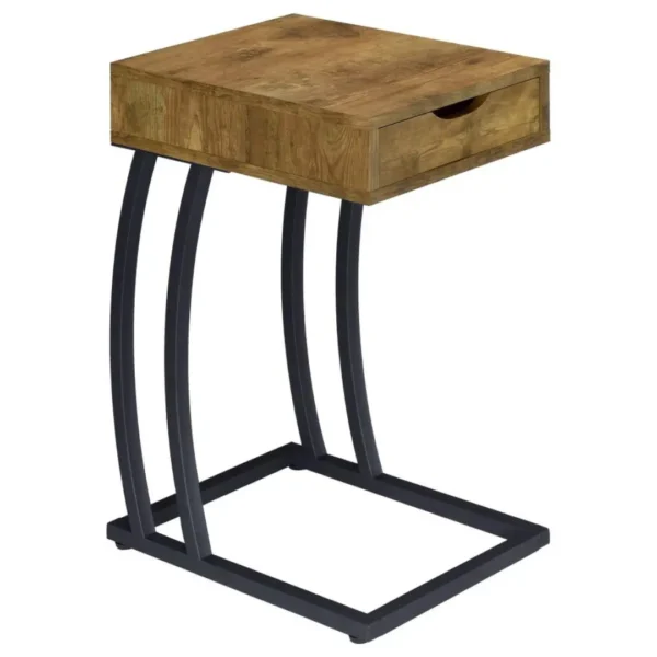 Troy C Shape Side Table Power Outlet By Coaster Furniture - Image 2