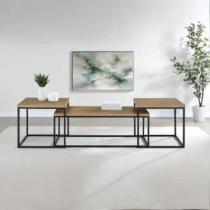Straden 3-Piece Rustic Coffee Table Set By Coaster Furniture