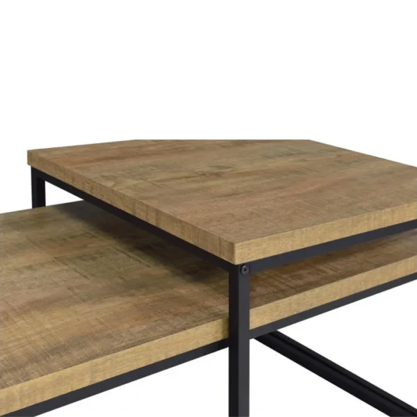 Straden 3-Piece Rustic Coffee Table Set By Coaster Furniture - Image 11