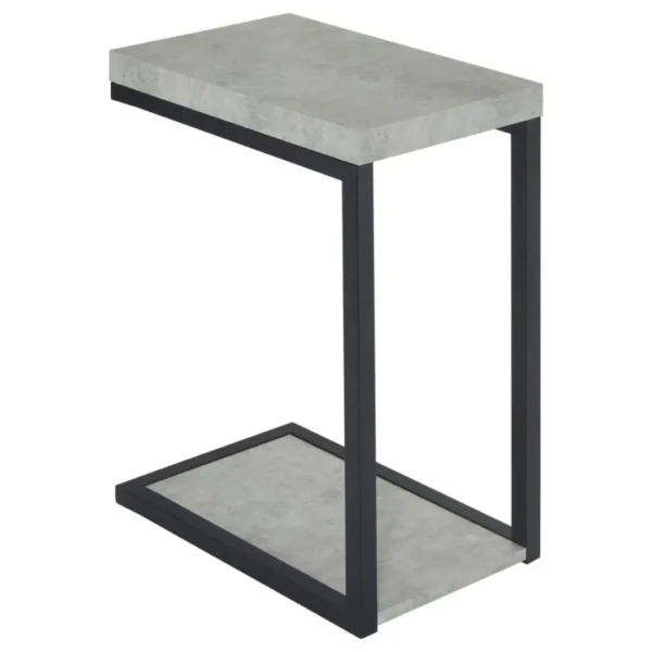 Beck C-Shape Sofa Table Rustic By Coaster Furniture - Image 2
