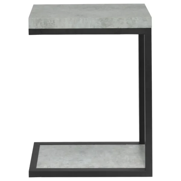 Beck C-Shape Sofa Table Rustic By Coaster Furniture - Image 4