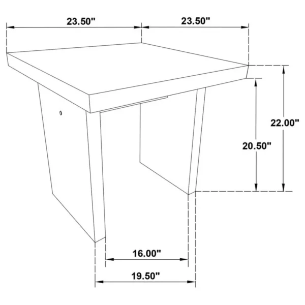 Decker Transitional Square End Table By Coaster Furniture - Image 8