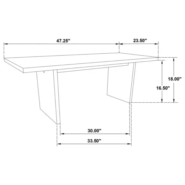 Decker 47-Inch Large Coffee Table By Coaster Furniture - Image 7