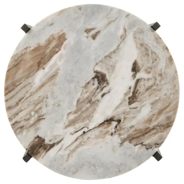Noemie Round Accent Table Marble Top By Coaster Furniture - Image 4