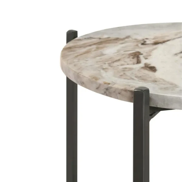 Noemie Round Accent Table Marble Top By Coaster Furniture - Image 5