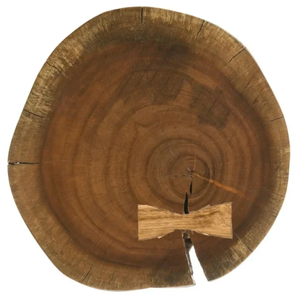 Keith Wood Round Side Table Natural and Black By Coaster Furniture - Image 4