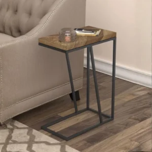 Sergio C Shaped Side Table Rustic Tobacco By Coaster Furniture