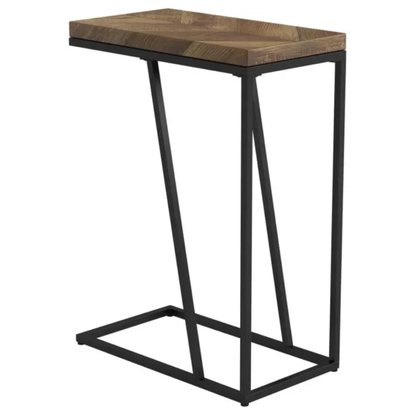 Sergio C Shaped Side Table Rustic Tobacco By Coaster Furniture - Image 2