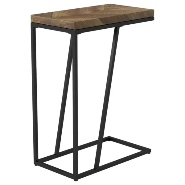Sergio C Shaped Side Table Rustic Tobacco By Coaster Furniture - Image 6
