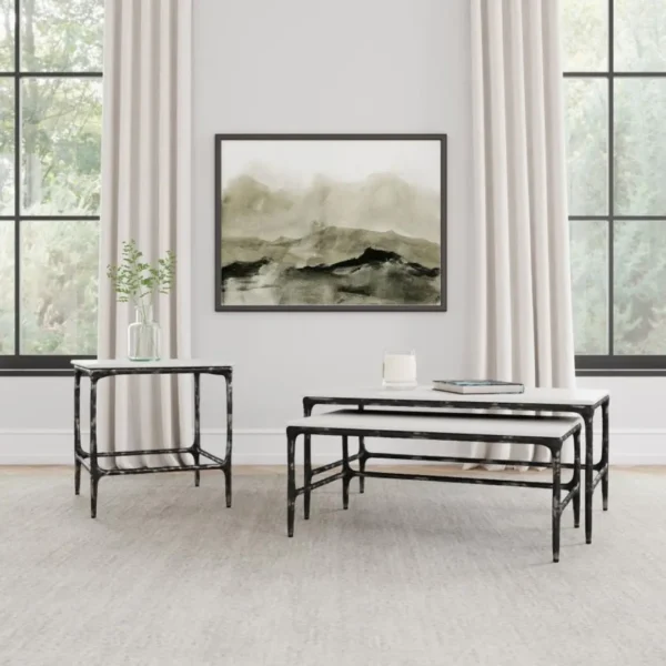 Ebby Square End Table with Marble Top By Coaster Furniture - Image 7