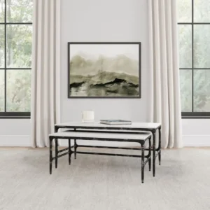 Ebby Nesting Marble Coffee Table Set White By Coaster Furniture