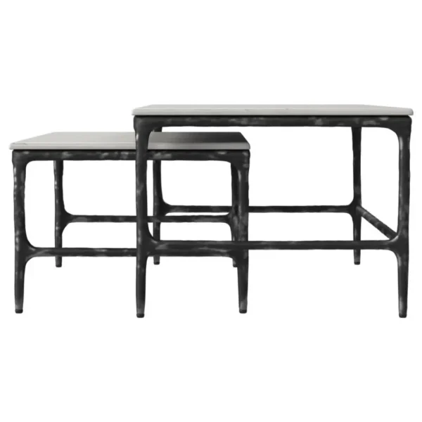 Ebby Nesting Marble Coffee Table Set White By Coaster Furniture - Image 4