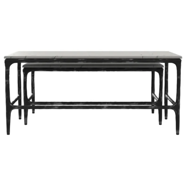 Ebby Nesting Marble Coffee Table Set White By Coaster Furniture - Image 7
