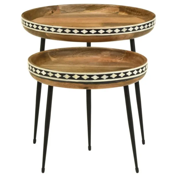 Ollie Round Nested Coffee Table Set By Coaster Furniture - Image 2