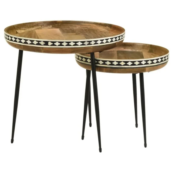 Ollie Round Nested Coffee Table Set By Coaster Furniture - Image 4