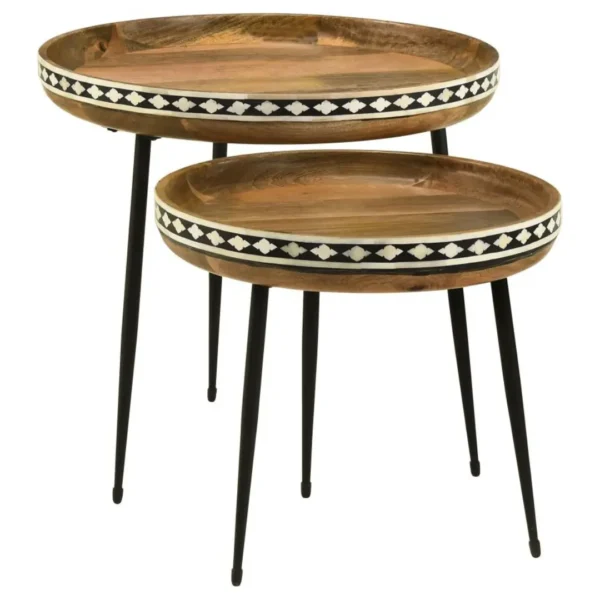 Ollie Round Nested Coffee Table Set By Coaster Furniture - Image 6