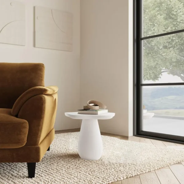Perth Contemporary Side Table Off White By Coaster Furniture - Image 11