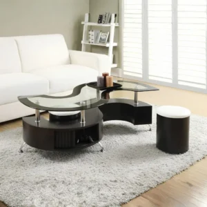 Buckley Coffee Table and Stools Set By Coaster Furniture