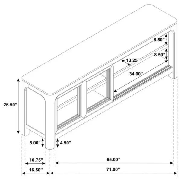 Solano TV Media Console with Storage By Coaster Furniture - Image 9